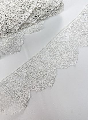 Кружево макраме (о) белое ш-12см  - в интернет-магазине тканей Тессутидея арт. 03-3450