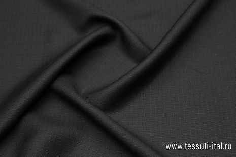 Лен с вискозой (о) черный - итальянские ткани Тессутидея арт. 16-0943