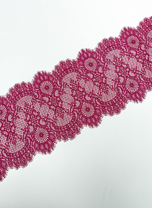Кружево (о) малиновое ш-24см - в интернет-магазине тканей Тессутидея арт. 03-7602
