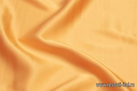Шелк атлас стрейч (о) оранжевый - итальянские ткани Тессутидея арт. 10-1873