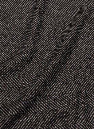 Пальтовая твид (510 г/м) (н) черно-бежевая елочка - в интернет-магазине тканей Тессутидея арт. 09-1989