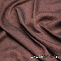 Лен (о) терракотово--черный - итальянские ткани Тессутидея арт. 16-0846