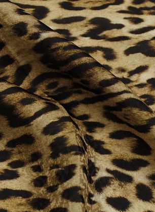 Органза (н) бежево-коричневый хищный принт - в интернет-магазине тканей Тессутидея арт. 10-4361