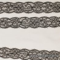 Кружево (о) черное ш-3см - итальянские ткани Тессутидея арт. 03-7141