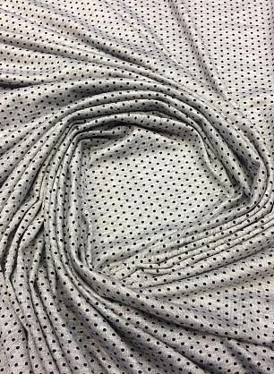Трикотаж вискоза (о) черный горох на сером - в интернет-магазине тканей Тессутидея арт. 14-1504