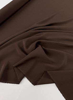 Крепдешин (о) темно-коричневый - в интернет-магазине тканей Тессутидея арт. 10-4777