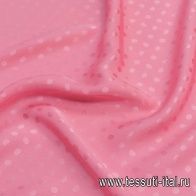 Шелк дама (о) розовый горох на розовом - итальянские ткани Тессутидея арт. 10-2425