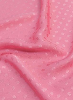 Шелк дама (о) розовый горох на розовом - в интернет-магазине тканей Тессутидея арт. 10-2425