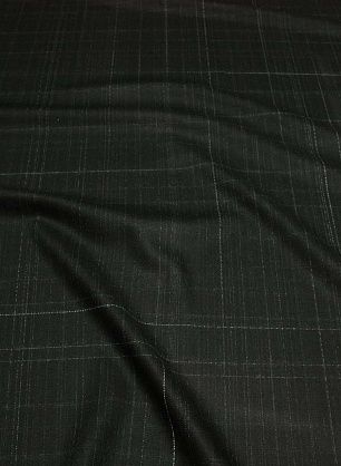 Костюмная стрейч (н) черно-белая стилизованная клетка ш-150см  - в интернет-магазине тканей Тессутидея арт. 05-2091