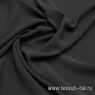 Плательная кади вискоза стрейч (о) черная - итальянские ткани Тессутидея арт. 04-1608