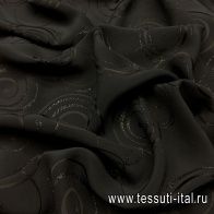 Плательная кади с люрексом (о) черная - итальянские ткани Тессутидея арт. 03-4960