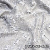 Плательная стрейч матлассе с люрексом (н) серо-серебрянная - итальянские ткани Тессутидея арт. 03-6373