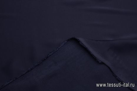 Плательная стрейч (о) темно-синяя  - итальянские ткани Тессутидея арт. 10-3687