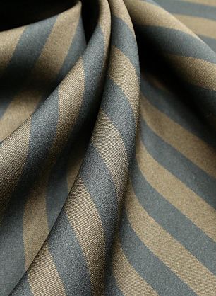 Плательная (н) черно-коричневая полоска - в интернет-магазине тканей Тессутидея арт. 03-4352