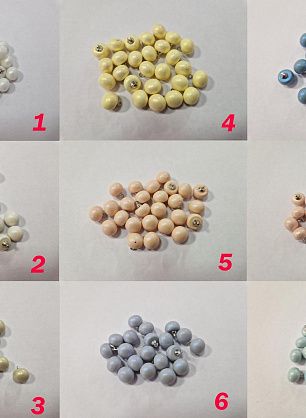 Пуговица пластик на ножке d-10мм матовая жемчужина в ассортименте - в интернет-магазине тканей Тессутидея арт. F-6641