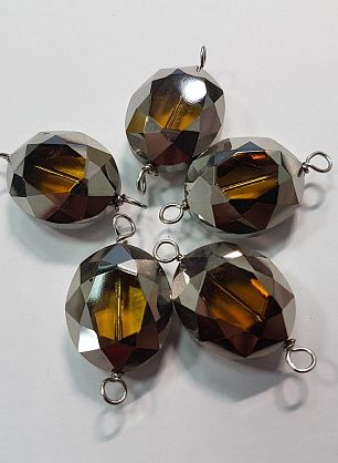 Декоративный элемент пластик желто-серебряный - в интернет-магазине тканей Тессутидея арт. F-5604