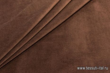 Вельвет (о) коричневый - итальянские ткани Тессутидея арт. 01-5752