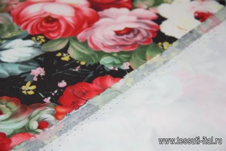 Плащевая (н) яркий цветочный орнамент ш-150см - итальянские ткани Тессутидея арт. 11-0335