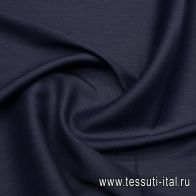 Лен стрейч (о) темно-синий - итальянские ткани Тессутидея арт. 16-0963