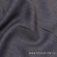 Лен костюмный (н) коричнево-синяя елочка - итальянские ткани Тессутидея арт. 16-0748