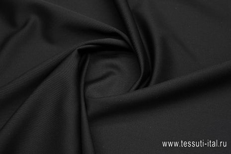 Костюмная диагональ (о) черная - итальянские ткани Тессутидея арт. 05-4752
