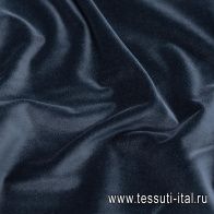 Бархат (390 г/м) (о) темно-синий - итальянские ткани Тессутидея арт. 01-7065