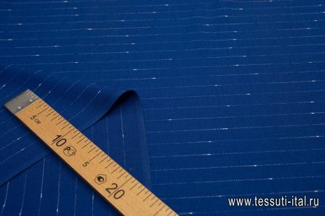 Костюмная (н) сине-белая полоска - итальянские ткани Тессутидея арт. 05-3420