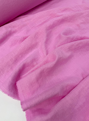 Лен костюмный с эффектом мятости (о) розовый - в интернет-магазине тканей Тессутидея арт. 16-1175