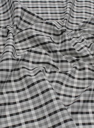 Сорочечная (н) черно-серо-белая клетка - в интернет-магазине тканей Тессутидея арт. 01-7207