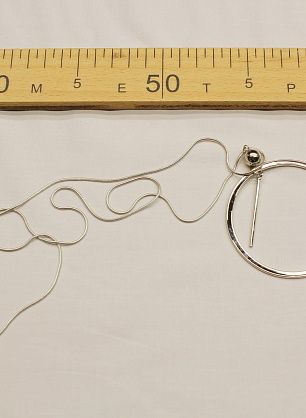 Подвеска металл серебро на цепочке 45см - в интернет-магазине тканей Тессутидея арт. F-6217