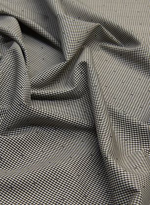 Плательная стрейч (н) мелкая черно-белая клетка - в интернет-магазине тканей Тессутидея арт. 17-0944