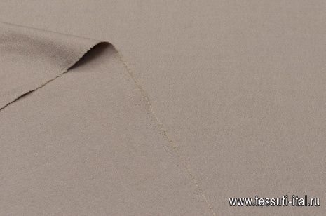 Плательная кади креп (о) светло-коричневая - итальянские ткани Тессутидея арт. 04-1189