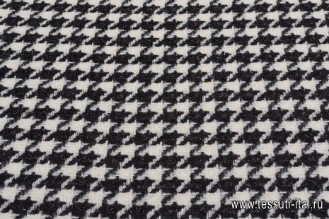 Шанель с люрексом (н) черно-белая гусиная лапка - итальянские ткани Тессутидея арт. 03-6807