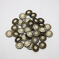 Пуговица комбинированная 4 прокола d-14mm  - итальянские ткани Тессутидея арт. F-2533