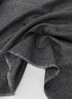 Костюмная шелк 250 г/м (н) серо-черная    - в интернет-магазине тканей Тессутидея арт. 05-5121