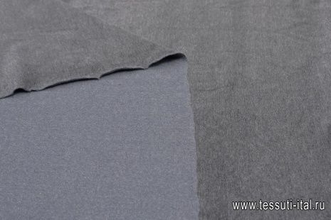 Трикотаж велюр (о) серый - итальянские ткани Тессутидея арт. 13-1495