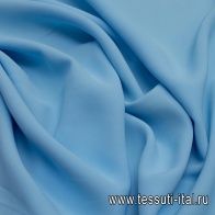 Плательная кади стрейч (о) светло-голубая  - итальянские ткани Тессутидея арт. 04-1244