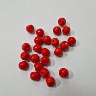 Пуговица бусина на ножке d-10мм красная - итальянские ткани Тессутидея арт. F-5839