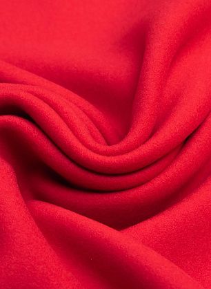 Пальтовая флис дабл (о) красная - в интернет-магазине тканей Тессутидея арт. 09-1727