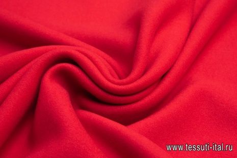 Пальтовая флис дабл (о) красная - итальянские ткани Тессутидея арт. 09-1727