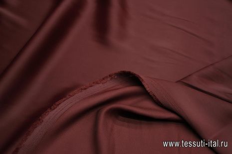 Плательная кади вискоза 400 г/м (о) бордово-коричневая - итальянские ткани Тессутидея арт. 04-1561