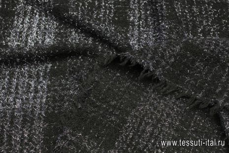 Шанель с люрексом (н) черно-синяя - итальянские ткани Тессутидея арт. 03-6988