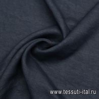 Лен костюмный (о) темно-синий - итальянские ткани Тессутидея арт. 16-0919