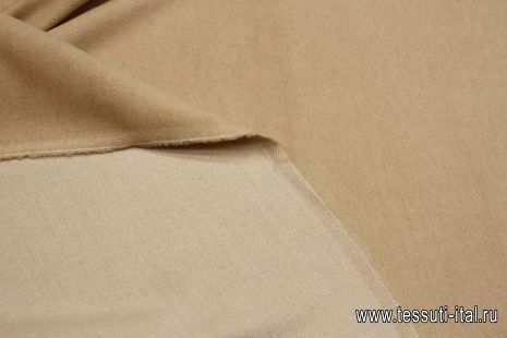 Пальтовая велюр (о) светло-бежевая - итальянские ткани Тессутидея арт. 09-2061