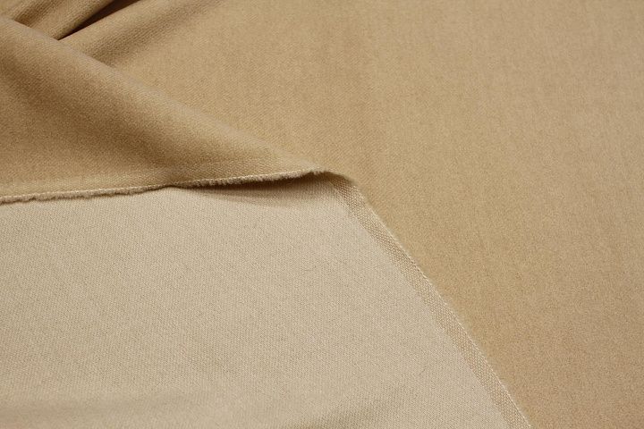 Пальтовая велюр (о) светло-бежевая - итальянские ткани Тессутидея арт. 09-2061