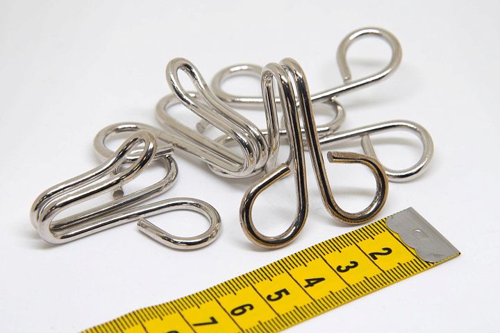 Крючок металл серебро - итальянские ткани Тессутидея арт. F-4540