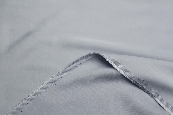 Плательная вискоза стрейч (о) светло-серо-голубая - итальянские ткани Тессутидея арт. 04-1772