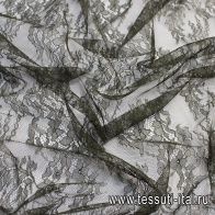 Кружевное полотно (о) хаки в стиле Valentino - итальянские ткани Тессутидея арт. 10-0626