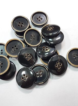 Пуговица пластик 2 прокола d-20мм бежево-коричневая - в интернет-магазине тканей Тессутидея арт. F-5329