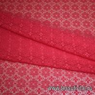 Кружевное полотно (о) красное SCERVINO - итальянские ткани Тессутидея арт. 03-2730